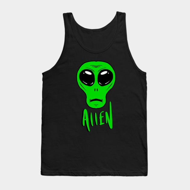 Alien Tank Top by Brains